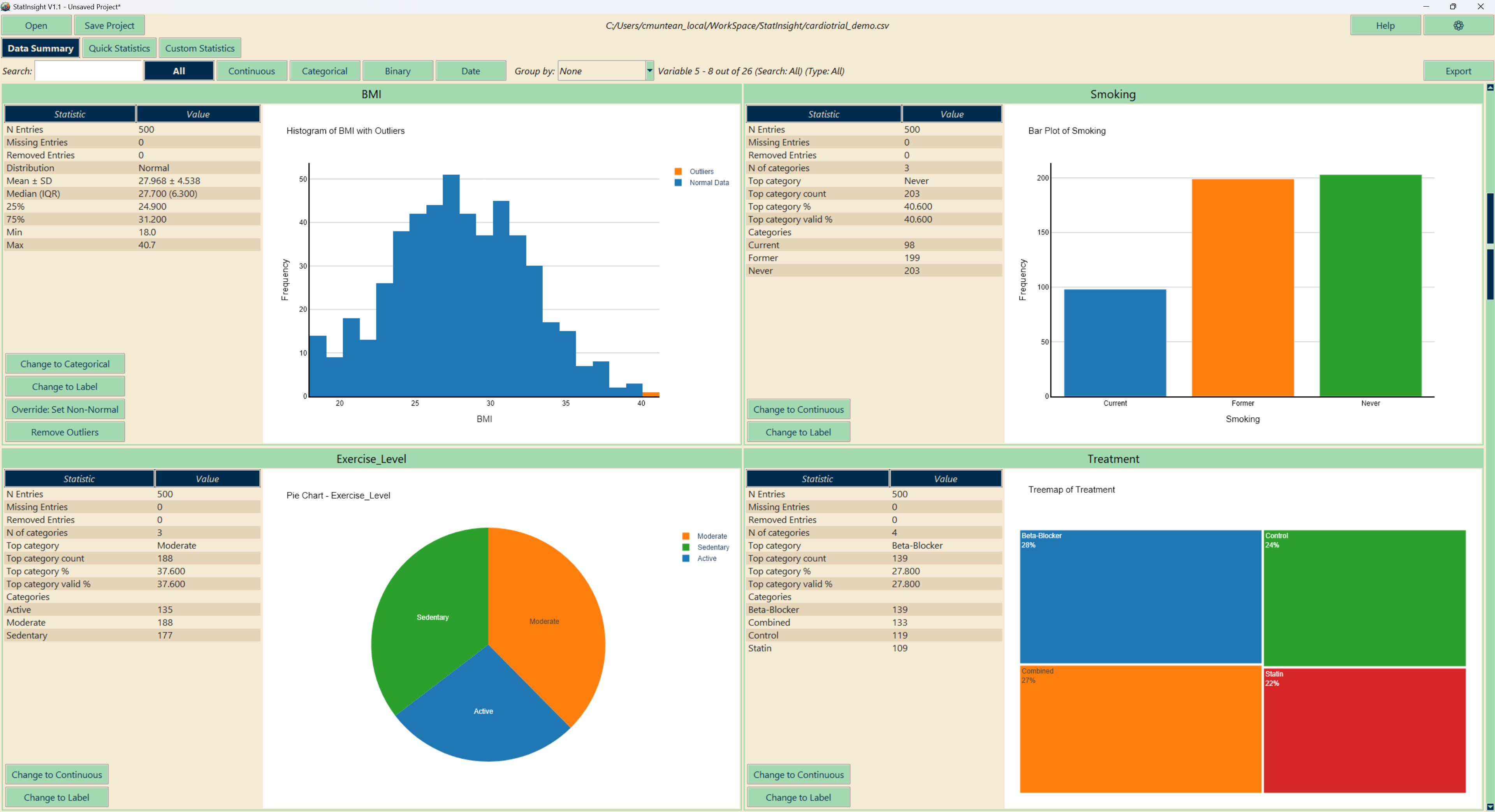 StatInsight statistical analysis app